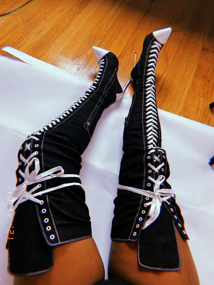 2025 New Women Pointed Toe Hig - Women Shoes Jeans review and price