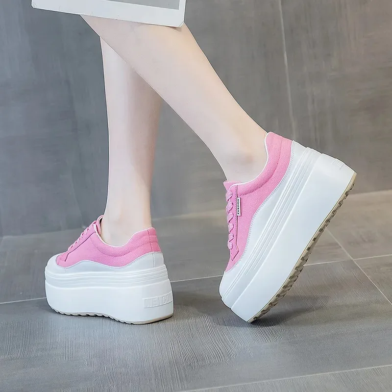 8cm New Canvas Genuine Leather - Women'S Shoes Com review and price