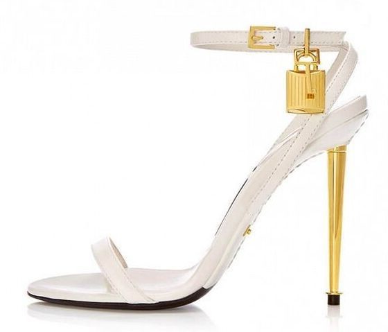 Sharp Pointed Gold Lock Strapp - Women Shoes Jeans review and price