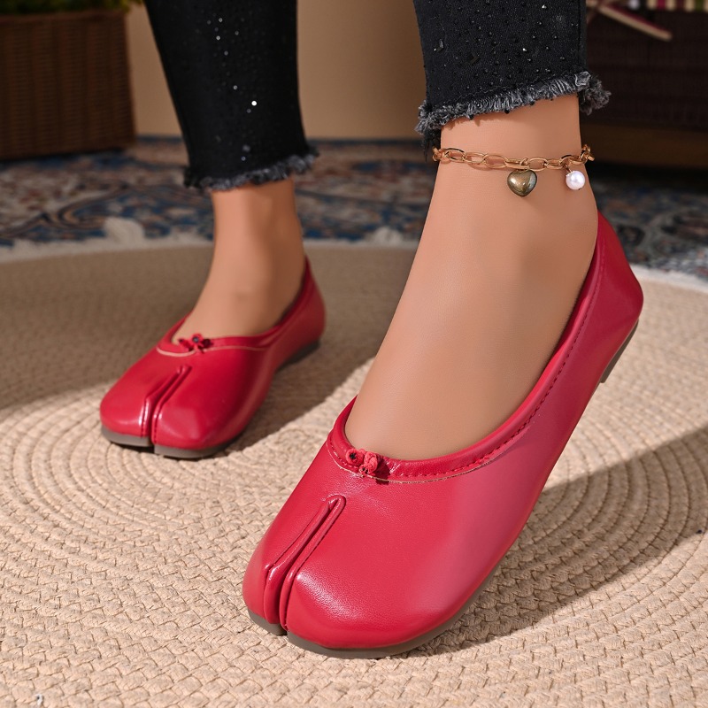 Women Cozy Leather Flats Split - Women Shoes Jeans review and price