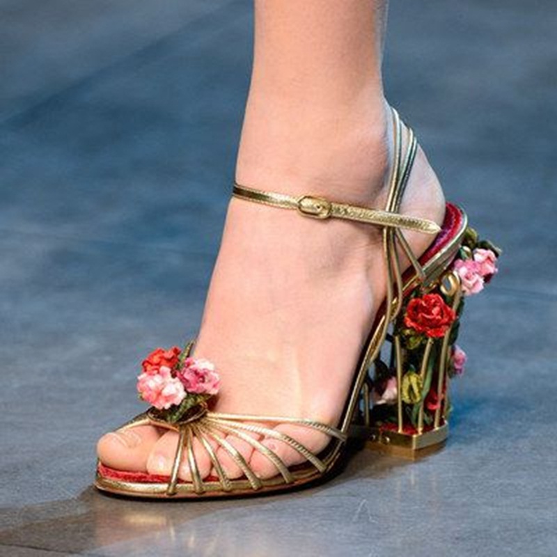 Luxury Bird Cage Women Sandals - Metallic Heel Sandal review and price