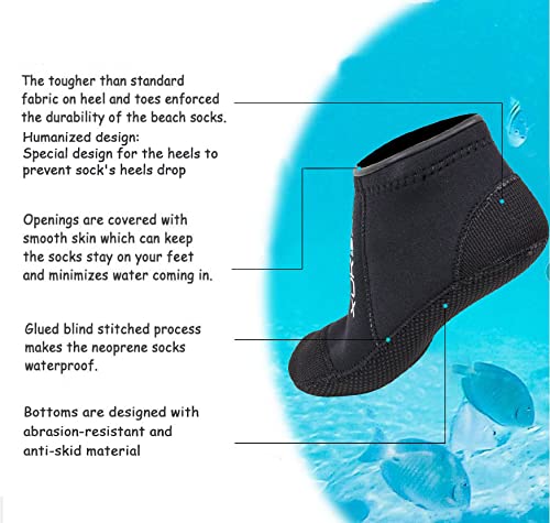 3mm Neoprene Diving Socks Beac - Women'S Shoes Neuropathy review and price